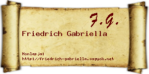 Friedrich Gabriella névjegykártya