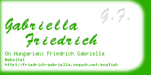 gabriella friedrich business card